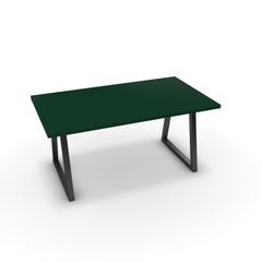 Étkezőasztal - Bala fekete lábbal - Forest zöld, méret: 160x90