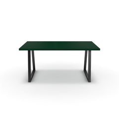 Étkezőasztal - Bala fekete lábbal - Forest zöld, méret: 160x90