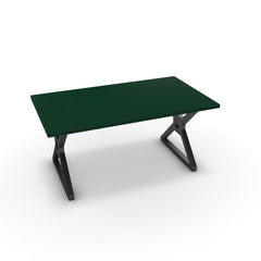 Étkezőasztal - Mandira fekete lábbal - Forest zöld, méret: 160x90