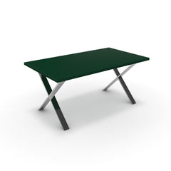 Étkezőasztal - Préma króm lábbal - Forest zöld, méret: 160x90