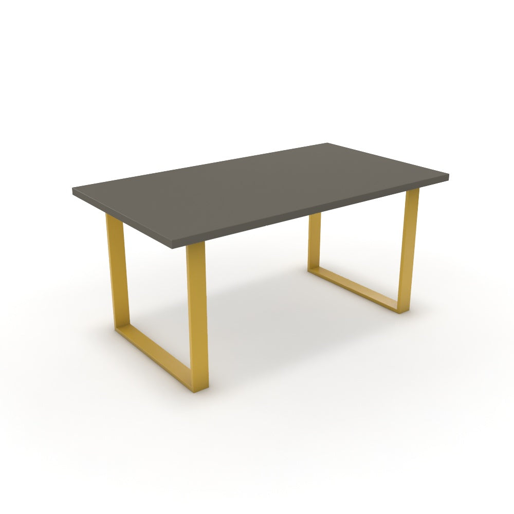 Étkezőasztal - Antara festett arany lábbal - Fosszil szürke, méret: 160x90