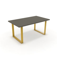 Étkezőasztal - Antara festett arany lábbal - Fosszil szürke, méret: 160x90