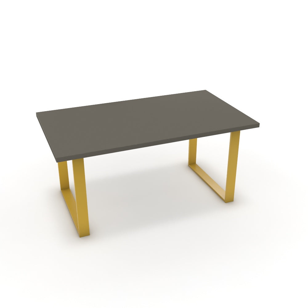 Étkezőasztal - Antara festett arany lábbal - Fosszil szürke, méret: 160x90