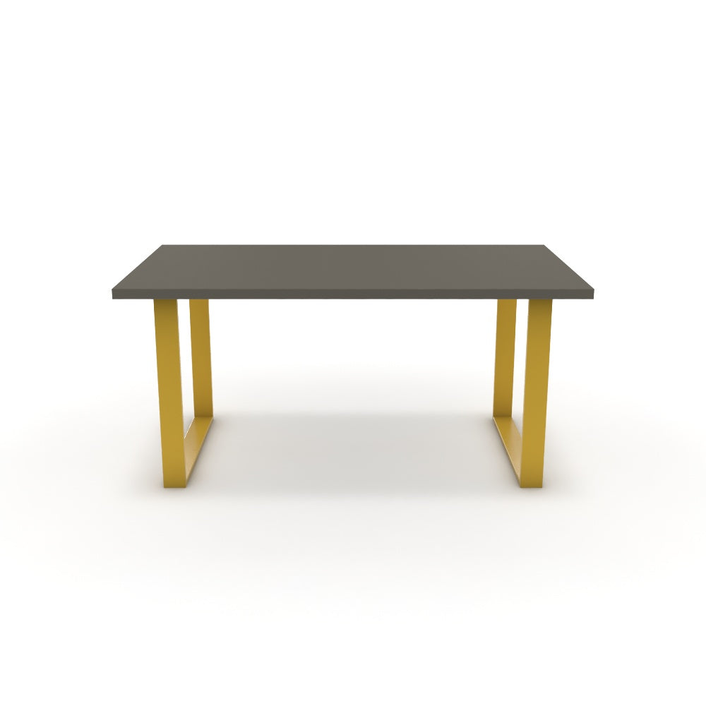 Étkezőasztal - Antara festett arany lábbal - Fosszil szürke, méret: 160x90