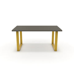 Étkezőasztal - Antara festett arany lábbal - Fosszil szürke, méret: 160x90