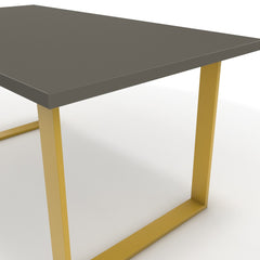 Étkezőasztal - Antara festett arany lábbal - Fosszil szürke, méret: 160x90