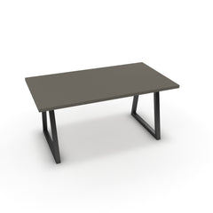 Étkezőasztal - Bala fekete lábbal - Fosszil szürke, méret: 160x90