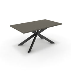 Étkezőasztal - Jama fekete lábbal - Fosszil szürke, méret: 160x90