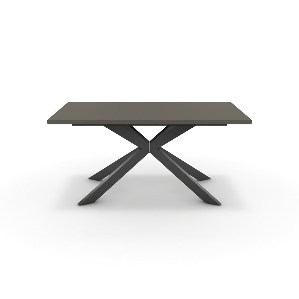 Étkezőasztal - Jama fekete lábbal - Fosszil szürke, méret: 160x90
