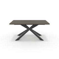 Étkezőasztal - Jama fekete lábbal - Fosszil szürke, méret: 160x90