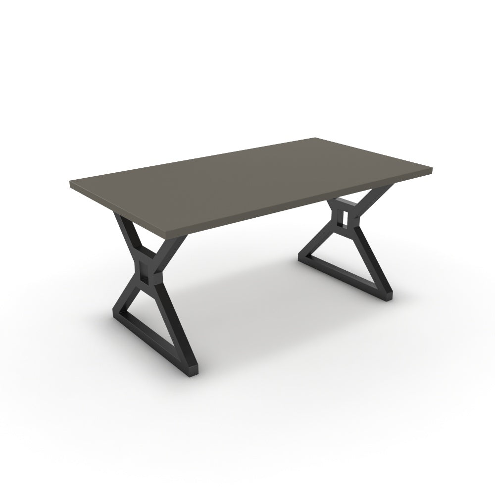 Étkezőasztal - Mandira fekete lábbal - Fosszil szürke, méret: 160x90