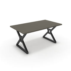 Étkezőasztal - Mandira fekete lábbal - Fosszil szürke, méret: 160x90