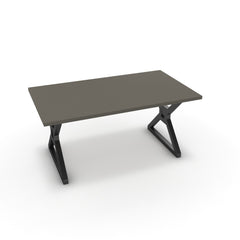 Étkezőasztal - Mandira fekete lábbal - Fosszil szürke, méret: 160x90