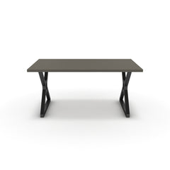 Étkezőasztal - Mandira fekete lábbal - Fosszil szürke, méret: 160x90