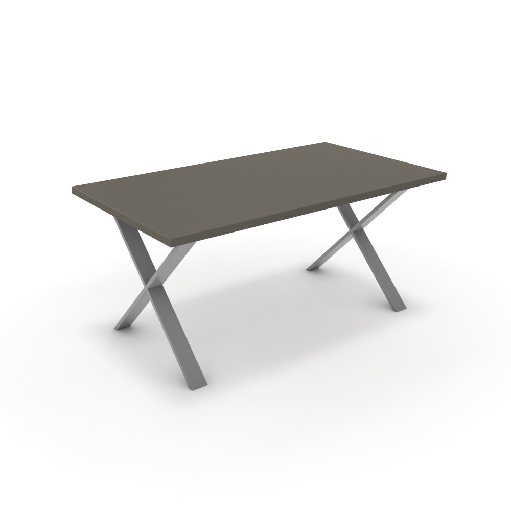 Étkezőasztal - Préma festett ezüst lábbal - Fosszil szürke, méret: 160x90