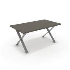 Étkezőasztal - Préma festett ezüst lábbal - Fosszil szürke, méret: 160x90