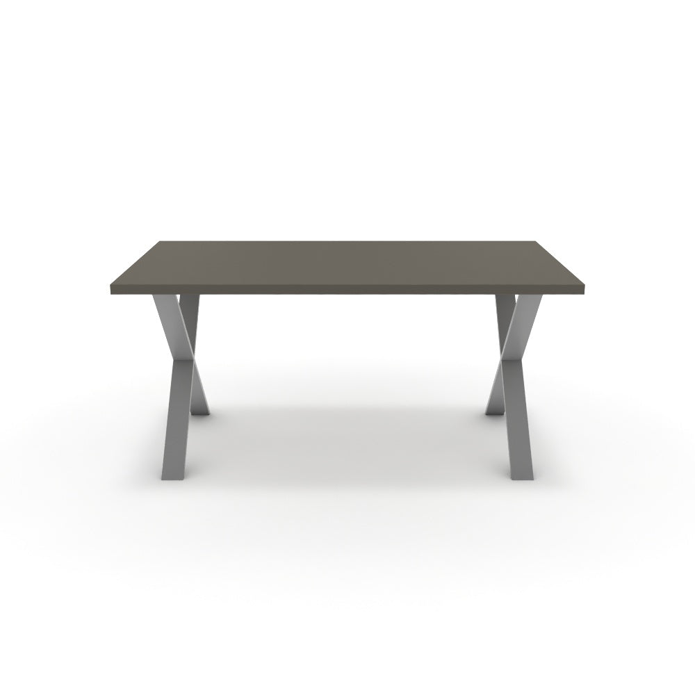 Étkezőasztal - Préma festett ezüst lábbal - Fosszil szürke, méret: 160x90