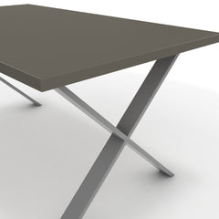 Étkezőasztal - Préma festett ezüst lábbal - Fosszil szürke, méret: 160x90