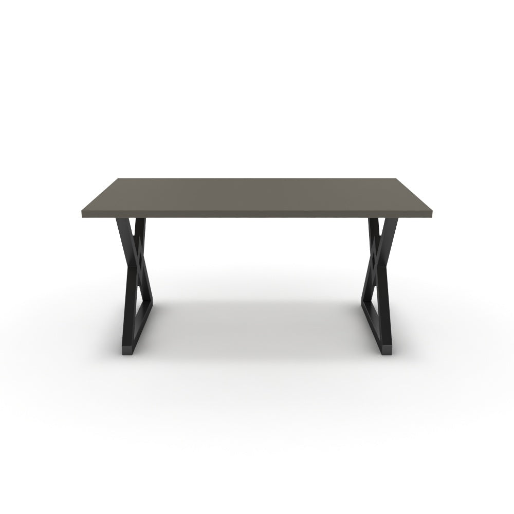 Étkezőasztal - Uttama fekete lábbal - Fosszil szürke, méret: 160x90