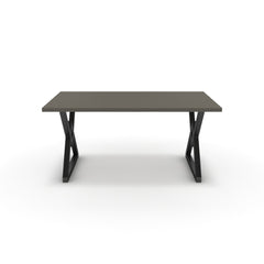 Étkezőasztal - Uttama fekete lábbal - Fosszil szürke, méret: 160x90