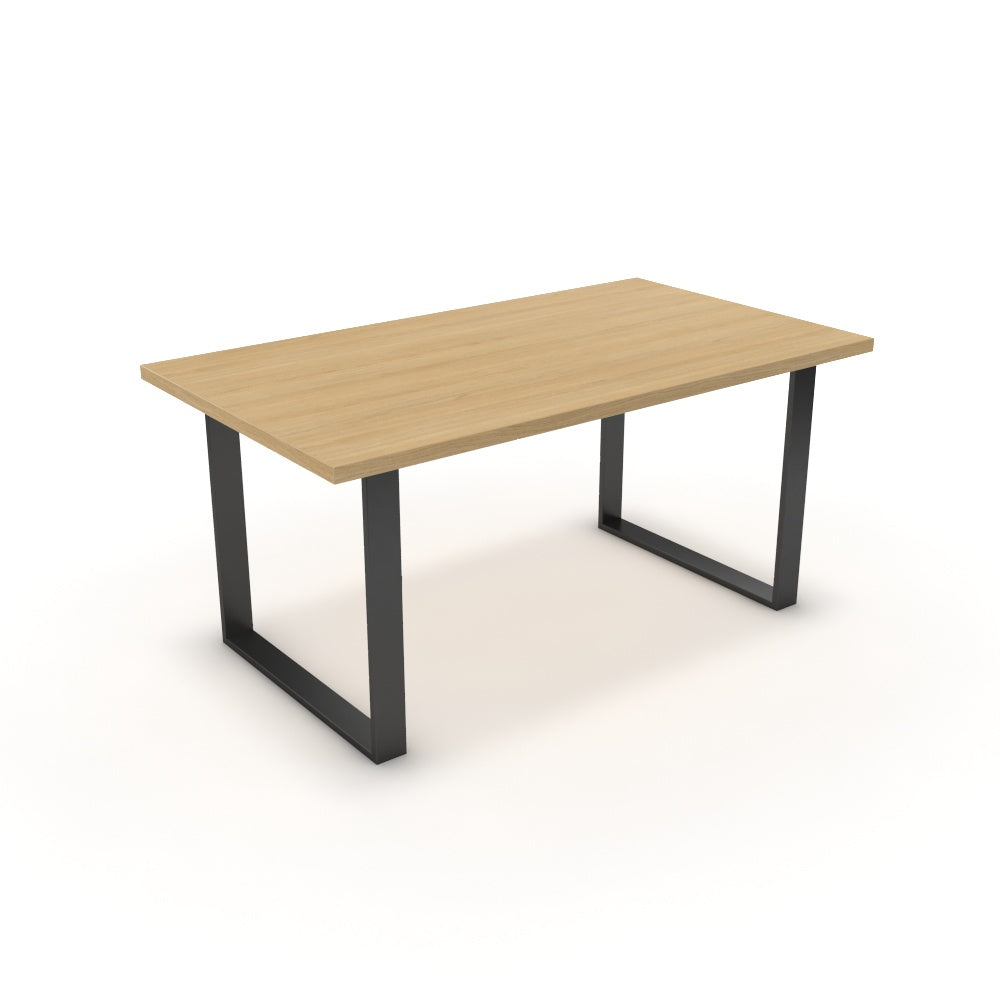 Étkezőasztal - Antara fekete lábbal - Vicenza tölgy, méret: 160x90