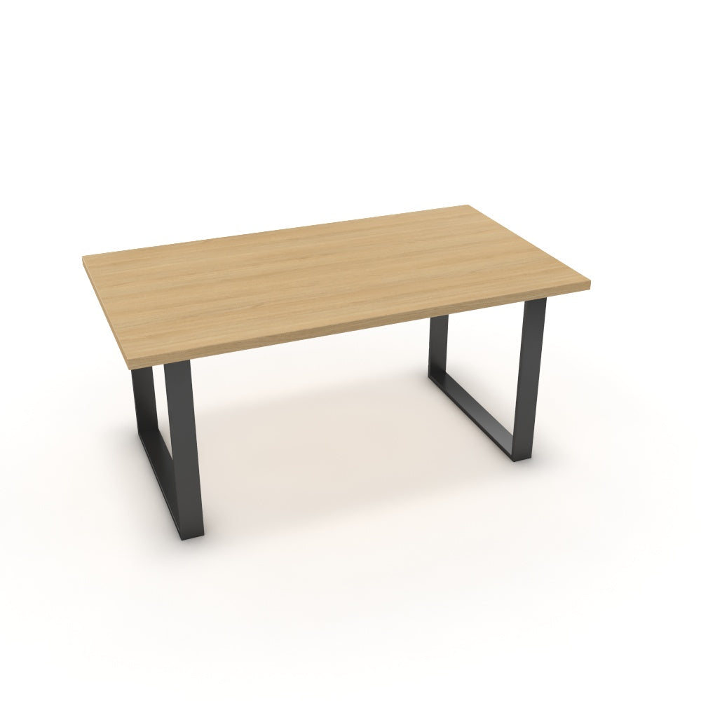 Étkezőasztal - Antara fekete lábbal - Vicenza tölgy, méret: 160x90