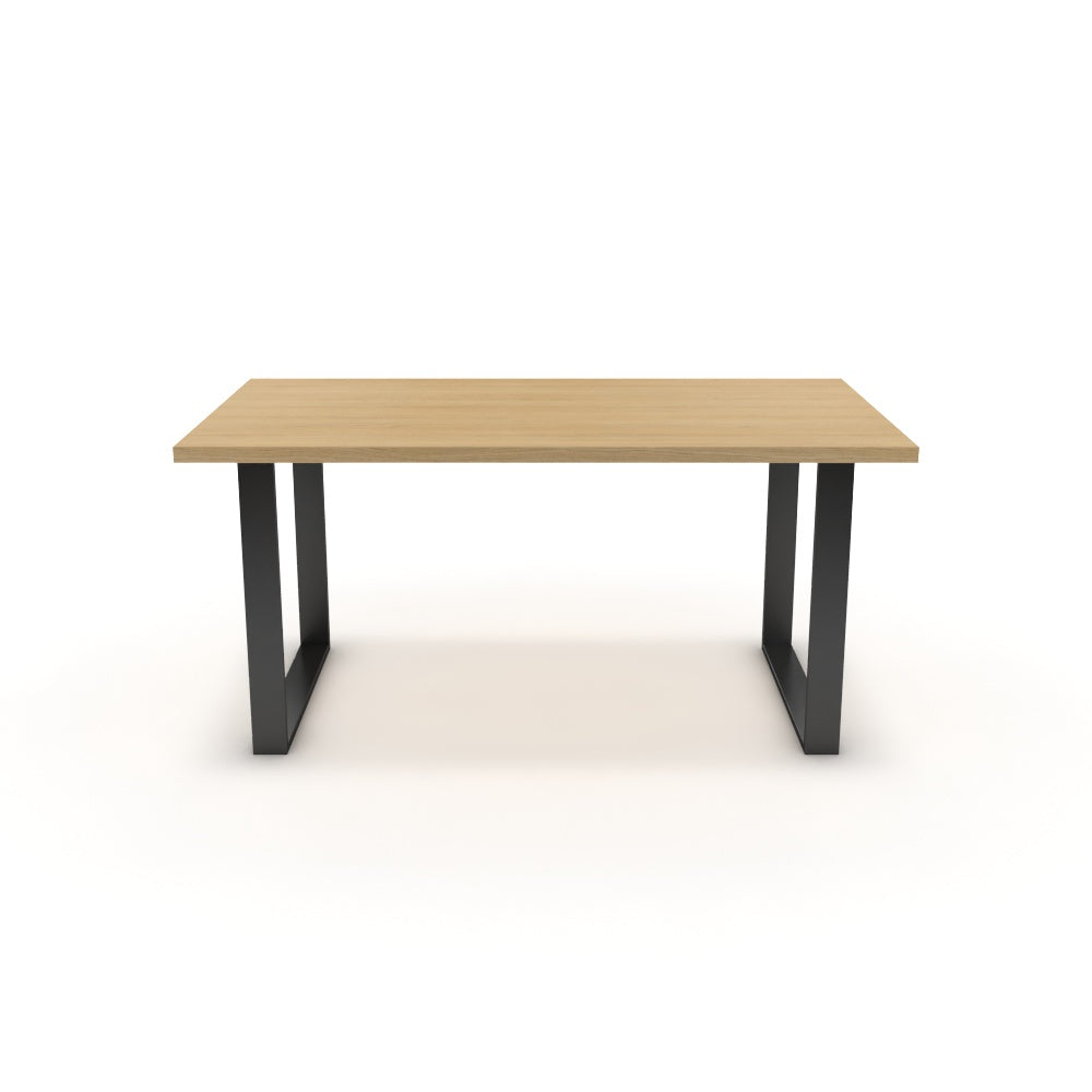 Étkezőasztal - Antara fekete lábbal - Vicenza tölgy, méret: 160x90