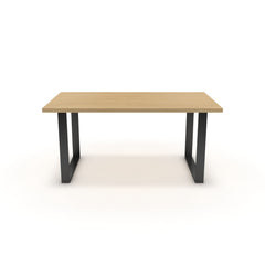 Étkezőasztal - Antara fekete lábbal - Vicenza tölgy, méret: 160x90