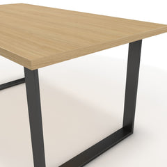 Étkezőasztal - Antara fekete lábbal - Vicenza tölgy, méret: 160x90