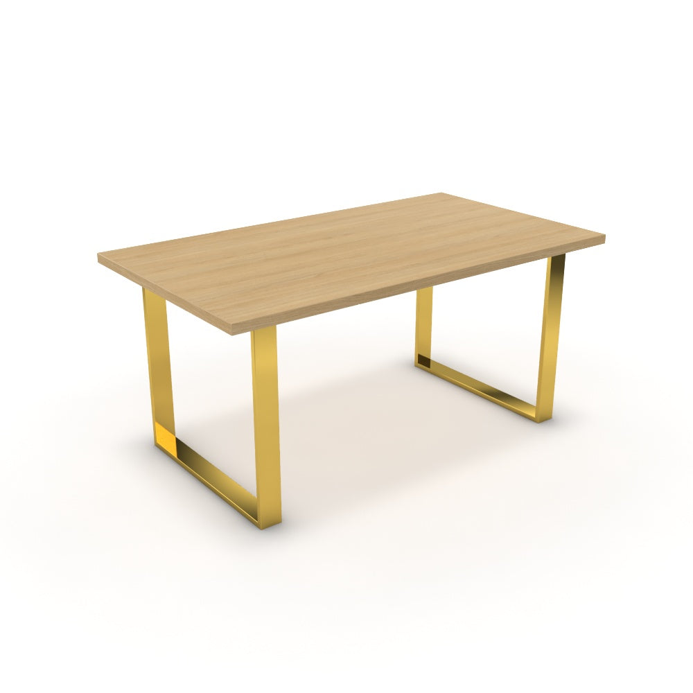 Étkezőasztal - Antara arany lábbal - Vicenza tölgy, méret: 160x90