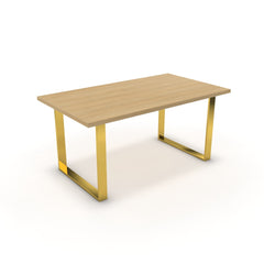 Étkezőasztal - Antara arany lábbal - Vicenza tölgy, méret: 160x90