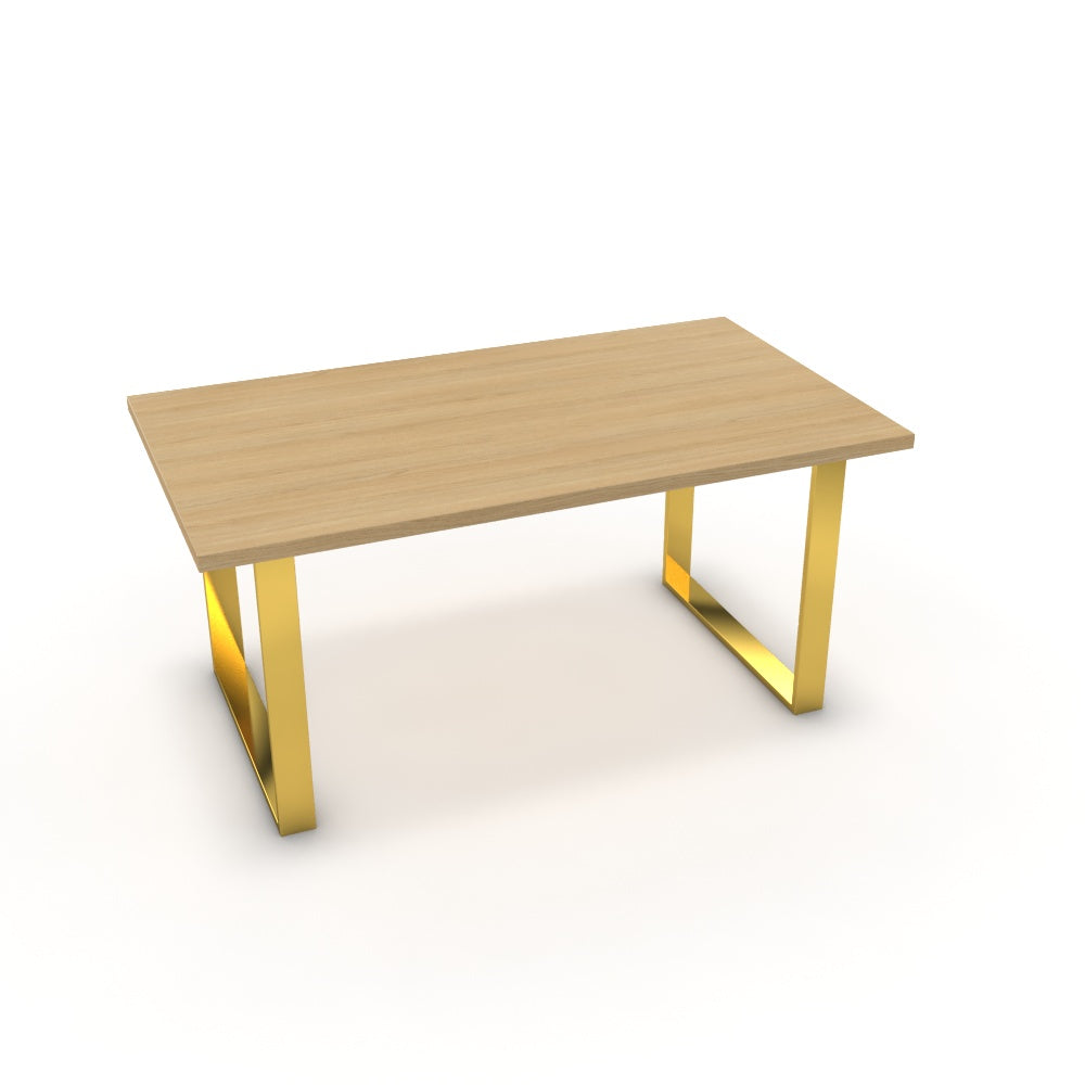 Étkezőasztal - Antara arany lábbal - Vicenza tölgy, méret: 160x90