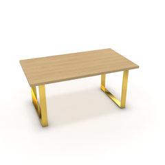 Étkezőasztal - Antara arany lábbal - Vicenza tölgy, méret: 160x90