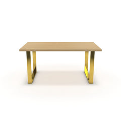 Étkezőasztal - Antara arany lábbal - Vicenza tölgy, méret: 160x90