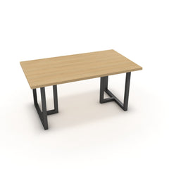 Étkezőasztal - Asara fekete lábbal - Vicenza tölgy, méret: 160x90