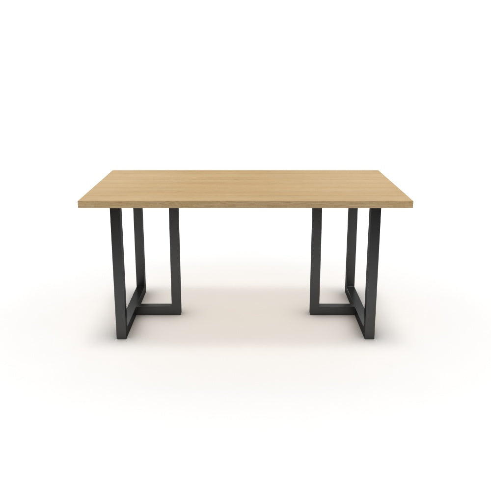 Étkezőasztal - Asara fekete lábbal - Vicenza tölgy, méret: 160x90