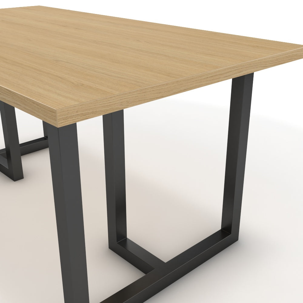 Étkezőasztal - Asara fekete lábbal - Vicenza tölgy, méret: 160x90