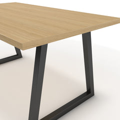 Étkezőasztal - Bala fekete lábbal - Vicenza tölgy, méret: 160x90
