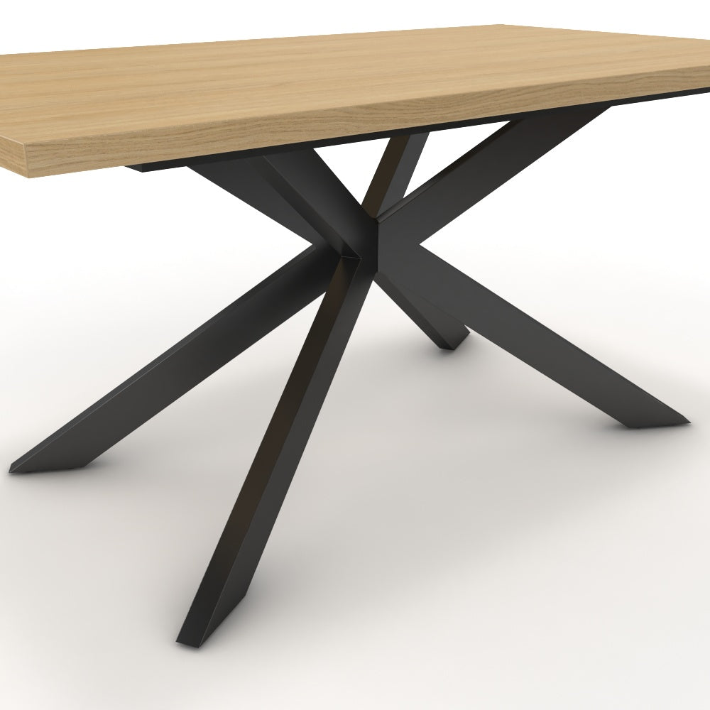 Étkezőasztal - Jama fekete lábbal - Vicenza tölgy, méret: 160x90