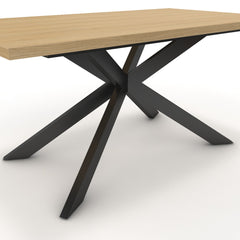 Étkezőasztal - Jama fekete lábbal - Vicenza tölgy, méret: 160x90