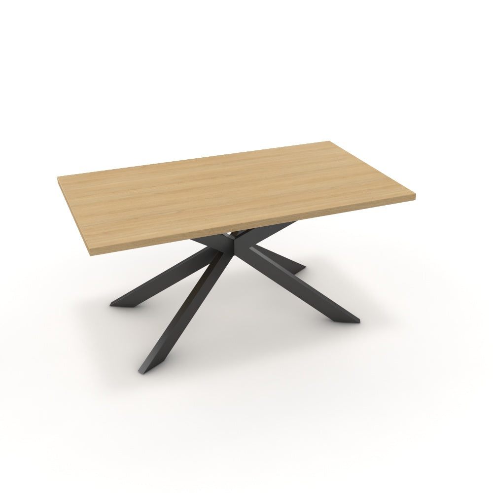 Étkezőasztal - Jama fekete lábbal - Vicenza tölgy, méret: 160x90