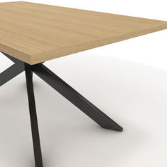 Étkezőasztal - Jama fekete lábbal - Vicenza tölgy, méret: 160x90