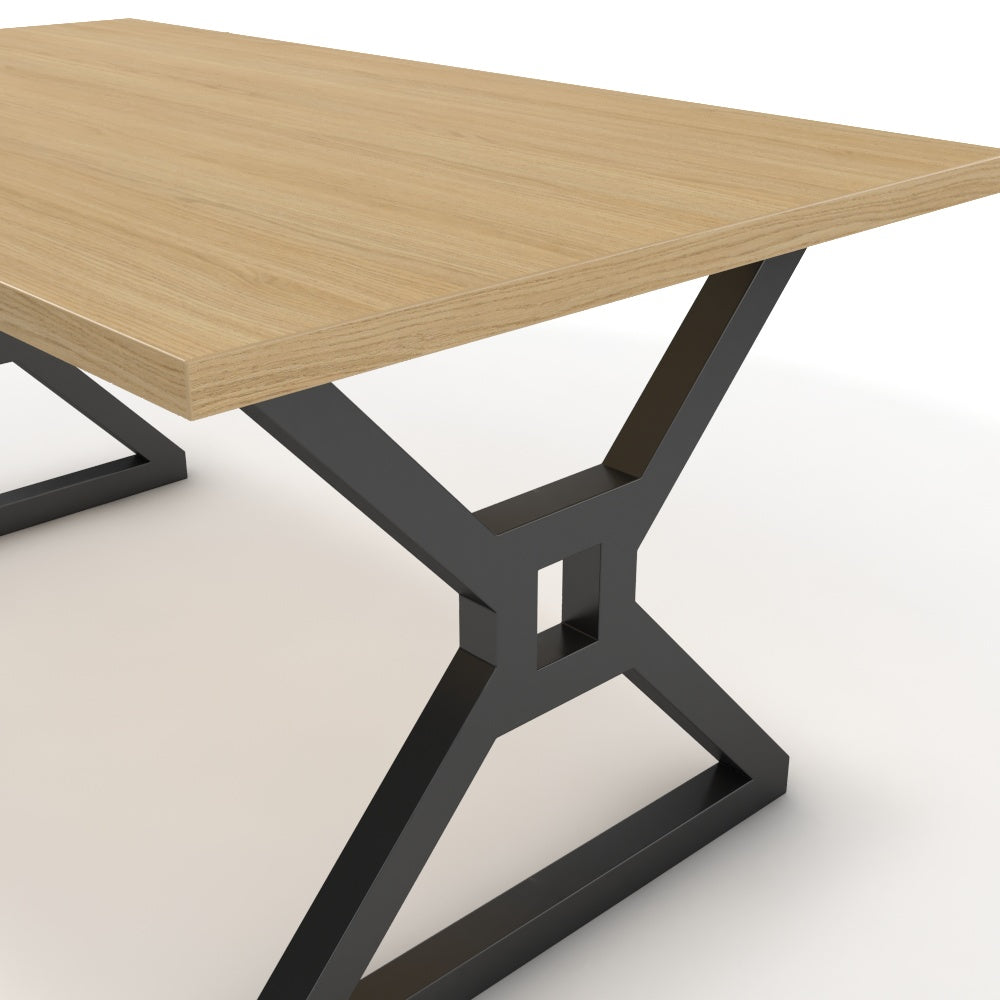 Étkezőasztal - Mandira fekete lábbal - Vicenza tölgy, méret: 160x90