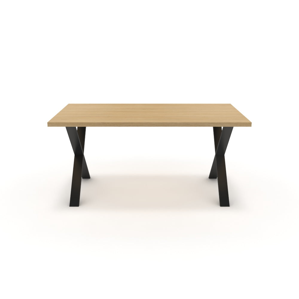 Étkezőasztal - Préma fekete lábbal - Vicenza tölgy, méret: 160x90