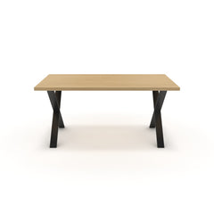Étkezőasztal - Préma fekete lábbal - Vicenza tölgy, méret: 160x90