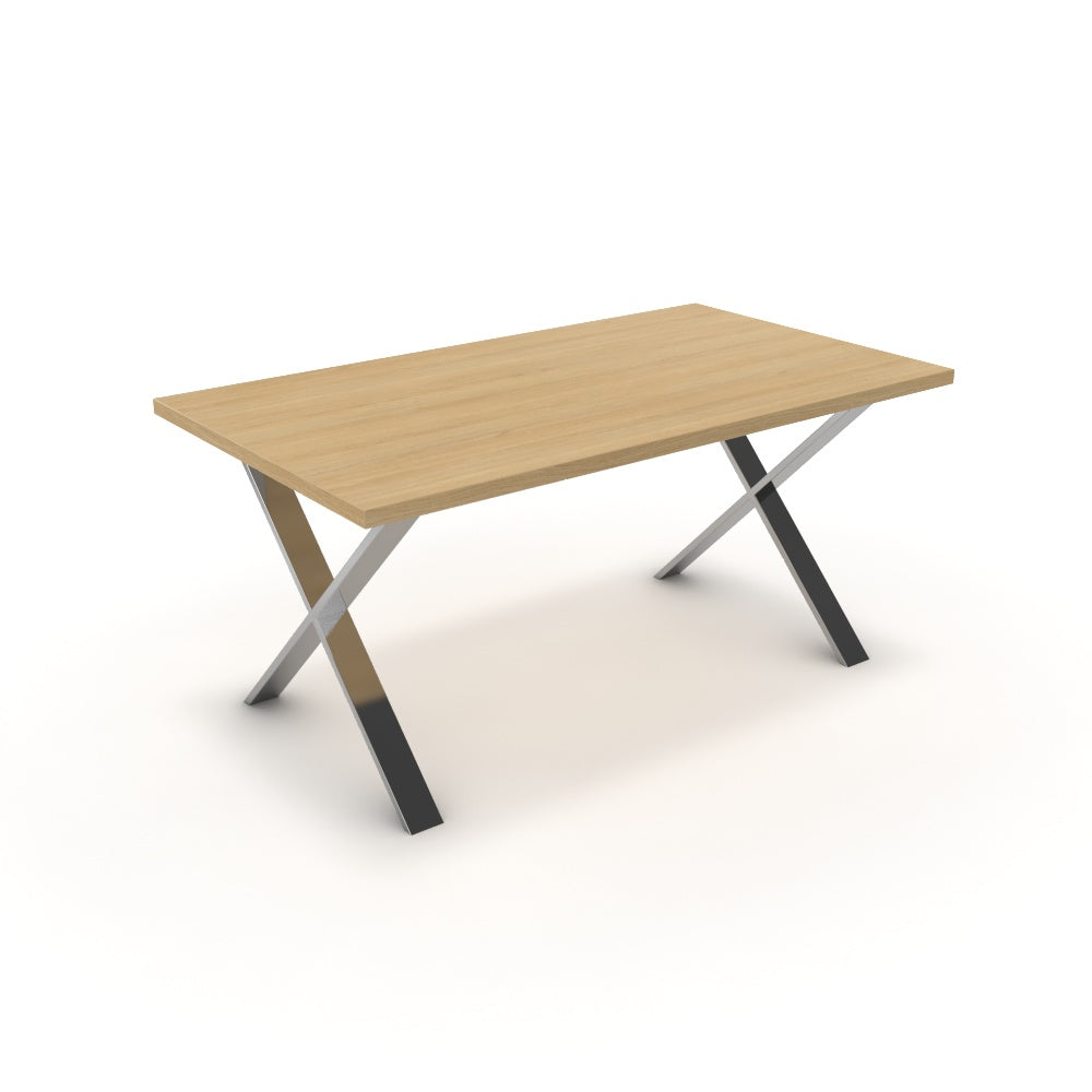 Étkezőasztal - Préma króm lábbal - Vicenza tölgy, méret: 160x90