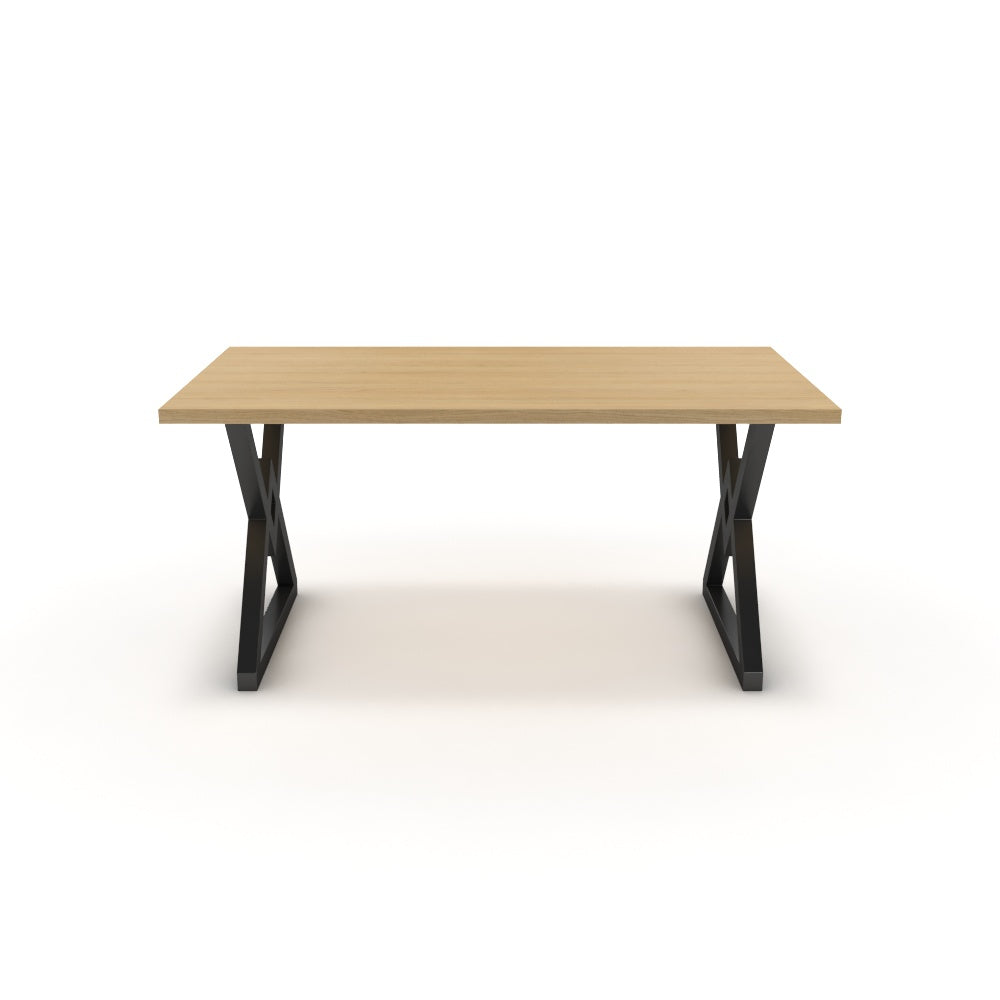 Étkezőasztal - Uttama fekete lábbal - Vicenza tölgy, méret: 160x90