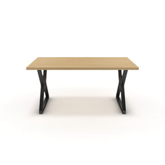 Étkezőasztal - Uttama fekete lábbal - Vicenza tölgy, méret: 160x90