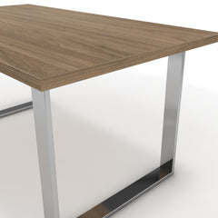 Étkezőasztal - Antara króm lábbal - Világos rauna szil, méret: 160x90