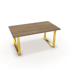 Étkezőasztal - Antara arany lábbal - Világos rauna szil, méret: 160x90